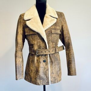 Vintage Moda International Genuine Leather Jacket, Size Small